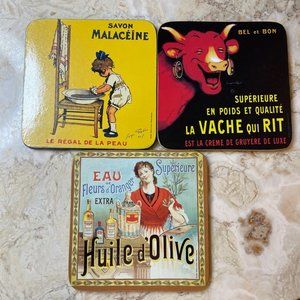 Vintage French Coasters Lot